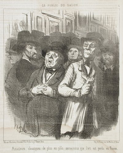 Klasszikus műkedvelők... meggyőződve... alkotó: Honoré Daumier