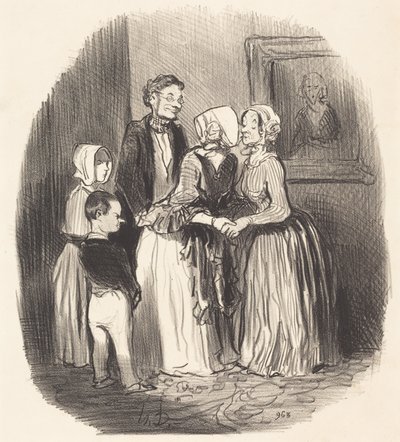 Újévkor látogassa meg... Rabourdin nénit alkotó: Honoré Daumier
