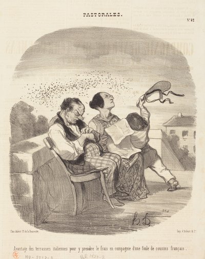 Az olasz teraszok előnyei... alkotó: Honoré Daumier
