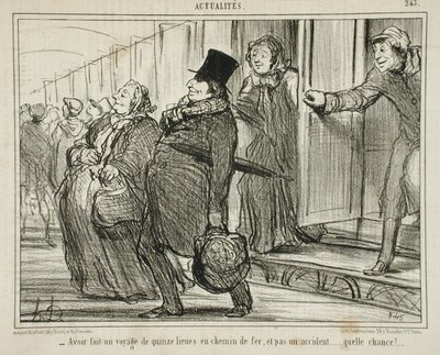 Tizenöt lieue-t utazni vonattal... alkotó: Honoré Daumier