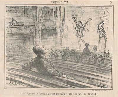 Miután úgy érezte, hogy frissíteni kell... alkotó: Honoré Daumier