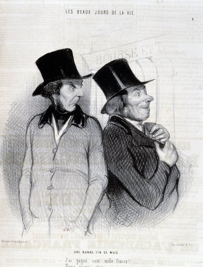 Rajzfilm az ösztöndíjasokról - Daumier, a „Charivari”-ban, 1844.04.16. alkotó: Honoré Daumier