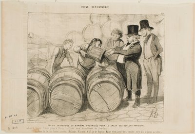 Katolikus keresztelési társaság, amelyet Párizs minden részegese számára alapítottak alkotó: Honoré Daumier