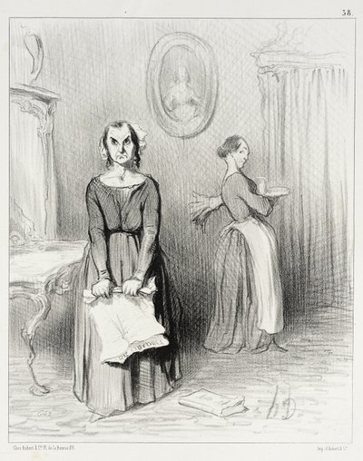 Ez az újság siralmasnak tartja a művemet... alkotó: Honoré Daumier