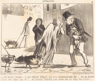 Ezek a szegény állatok... már nem ismerik fel egymást... alkotó: Honoré Daumier
