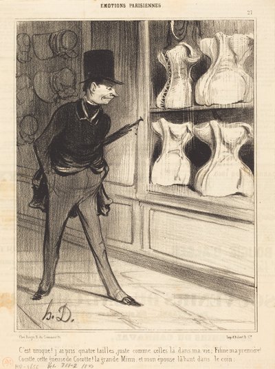 Ez egyedülálló! Négy méretet vettem... alkotó: Honoré Daumier