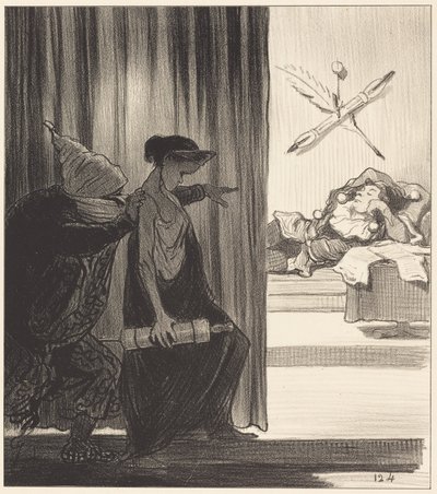 Clytemnestra lökte Mimi Véron... alkotó: Honoré Daumier