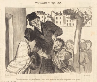 Hogyan dönti el, hogy egy fiatalember jöjjön... alkotó: Honoré Daumier