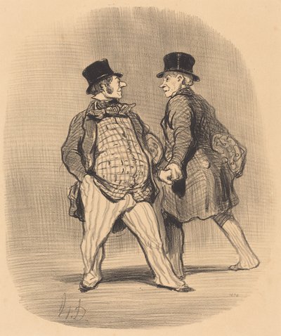 Kolléga, óvakodjon a kis bárótól... alkotó: Honoré Daumier