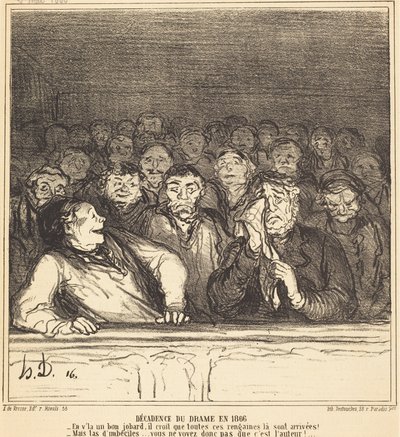 A dráma hanyatlása 1866-ban alkotó: Honoré Daumier