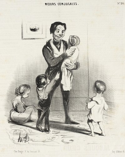 Eh, eh! Kis gazember, te majd ... alkotó: Honoré Daumier