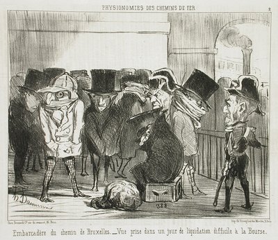A Brüsszel felé vezető út melletti kikötő alkotó: Honoré Daumier