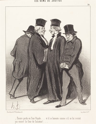 Megint elbukott a Királyi Bíróságon… és még panaszkodik is… alkotó: Honoré Daumier