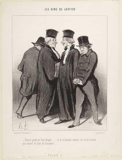 Még mindig elveszve a Királyi Bíróságon..., a Jog emberei sorozat 34. száma alkotó: Honoré Daumier