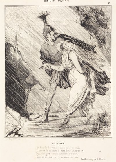 Aeneas és Dido alkotó: Honoré Daumier