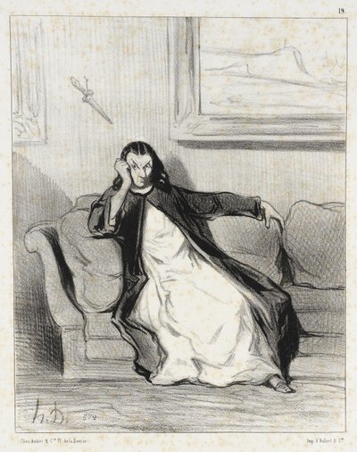 Pokol és kárhozat!... kifütyülve!... alkotó: Honoré Daumier