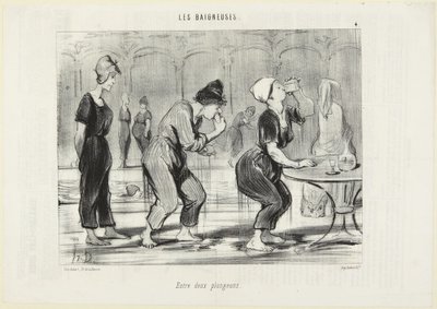 Entre deux plongeons (Két merülés között) alkotó: Honoré Daumier