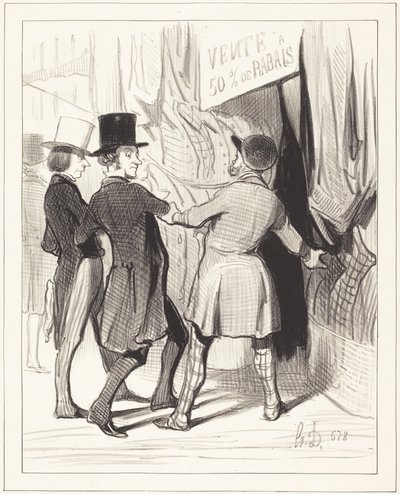 Lépjen be uraim... íme néhány csodálatos... alkotó: Honoré Daumier