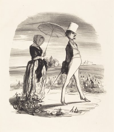 És ezt nevezik az élet folyóján való lefelé haladásnak... alkotó: Honoré Daumier