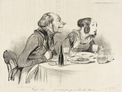 Hagyja már abba... nem szeretem, ha ostobaságokat mondanak... alkotó: Honoré Daumier