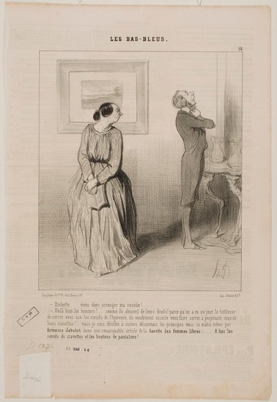 Drágám... gyere, igazítsd meg a nyakkendőmet!... alkotó: Honoré Daumier