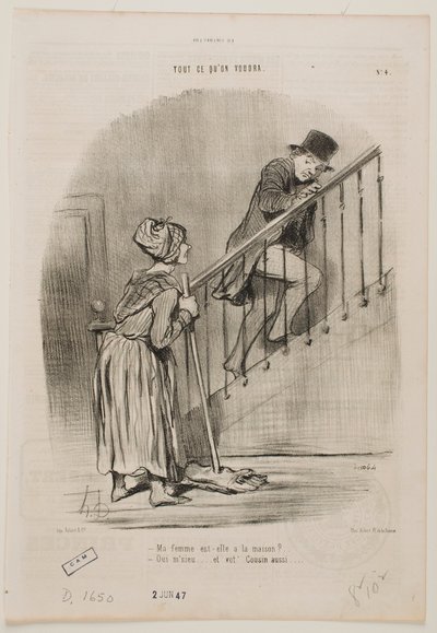 Otthon van a feleségem alkotó: Honoré Daumier