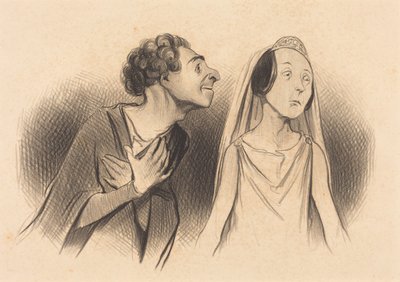 Szerelmesebben távozom, mint... valaha... alkotó: Honoré Daumier