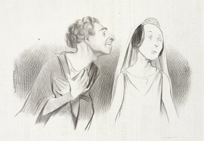 Szerelmesebben indulok el, mint… valaha… alkotó: Honoré Daumier