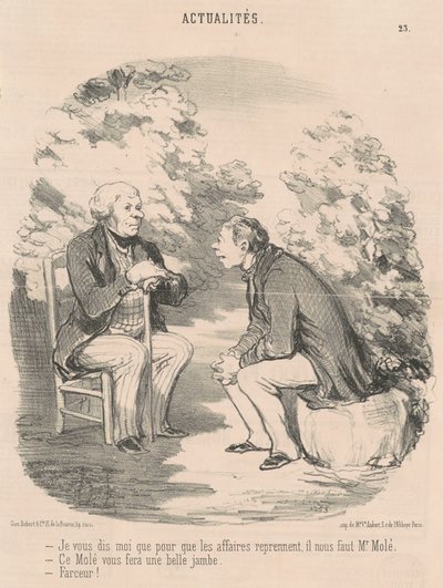 Mondom, hogy... szükségünk van Molé úrra... alkotó: Honoré Daumier