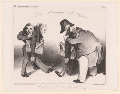 A haditengerészet és az elnökség karikatúrája alkotó: Honoré Daumier