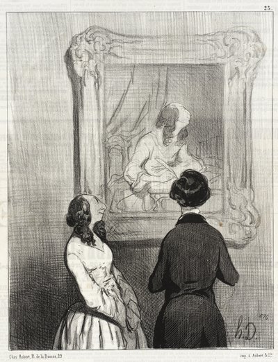 „A művész abban a pillanatban ábrázolt, amikor írok...” alkotó: Honoré Daumier