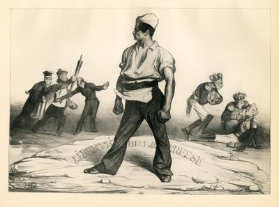 La Caricature (1830) Politikai, szatirikus fekete-fehér alkotó: Honoré Daumier