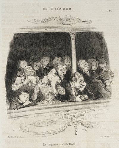 Az ötödik felvonás a Gaîtéban alkotó: Honoré Daumier