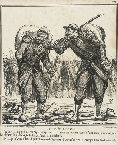 A tábor felszedése alkotó: Honoré Daumier