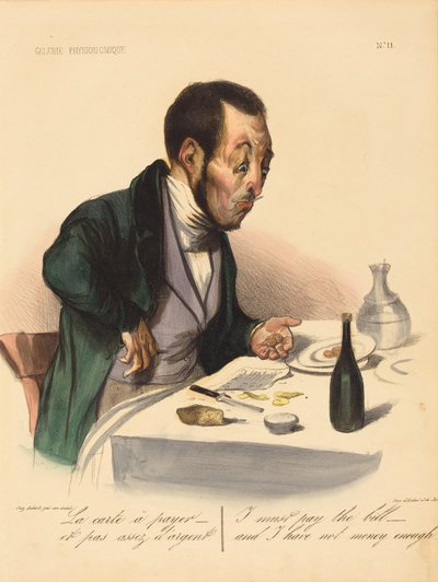 A fizetendő számla alkotó: Honoré Daumier