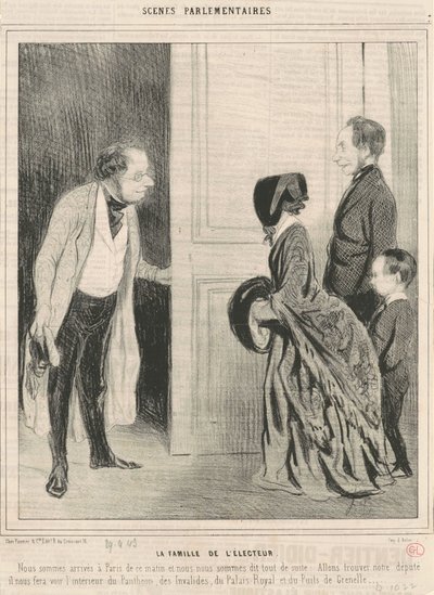 A szavazó családja alkotó: Honoré Daumier