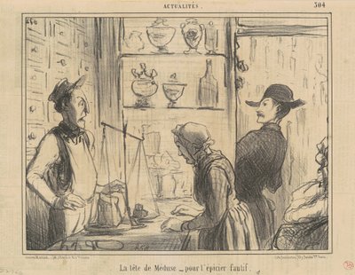 Medusa feje a vétkes élelmiszerboltnak alkotó: Honoré Daumier