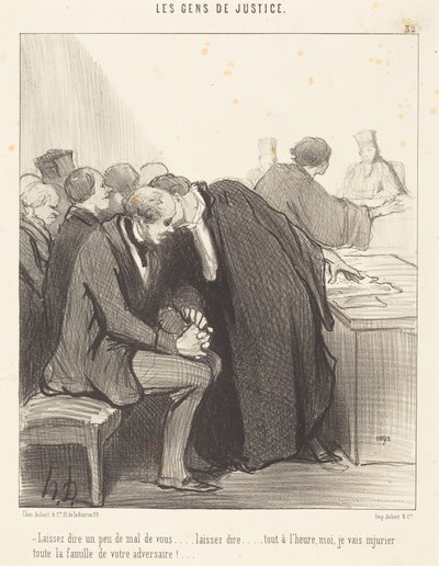 Hadd mondjanak egy kis rosszat magáról... alkotó: Honoré Daumier