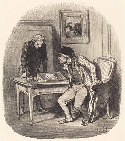 Helyes a számla?... alkotó: Honoré Daumier