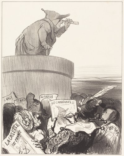 A Le Constitutionnel a politikai horizontot szemléli alkotó: Honoré Daumier
