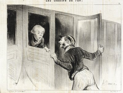 Az utazás közbeni elszundítás veszélye alkotó: Honoré Daumier