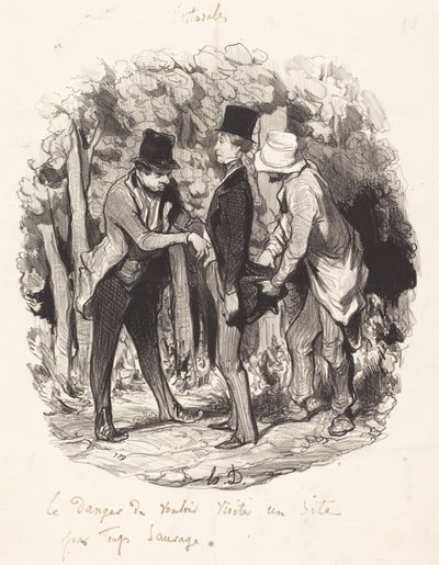 Egy túlságosan vad hely felkeresésének veszélye alkotó: Honoré Daumier