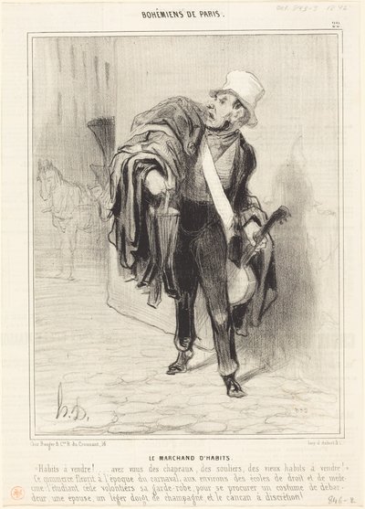 A ruhakereskedő alkotó: Honoré Daumier