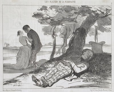 Elszenderedő férj alkotó: Honoré Daumier