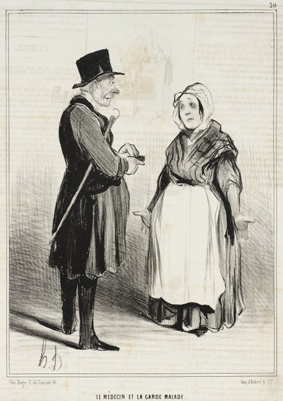 Az orvos és az ápolónő alkotó: Honoré Daumier
