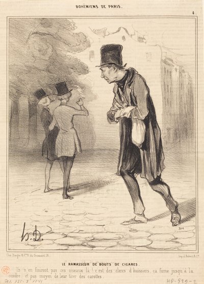 A szivarvégek gyűjtője alkotó: Honoré Daumier