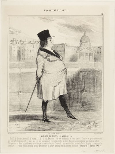 Az összes akadémia tagja (The member of all academies) alkotó: Honoré Daumier