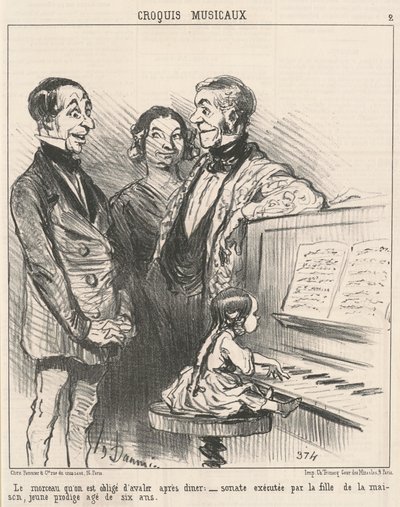 A darab, amit le kell nyelnünk... alkotó: Honoré Daumier