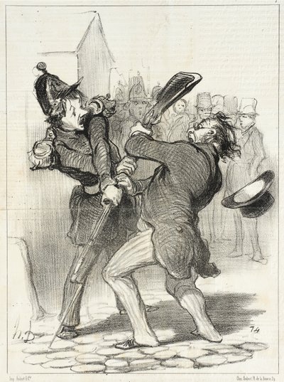 A béke barátai - Coquerel beszédeinek eredménye... alkotó: Honoré Daumier