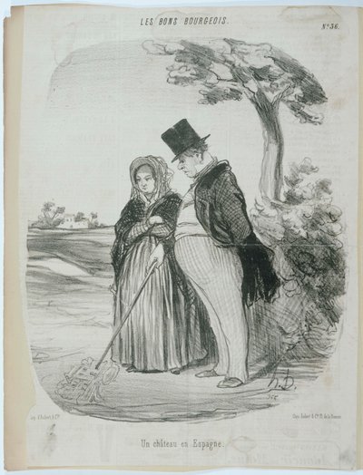 Egy kastély Spanyolországban alkotó: Honoré Daumier